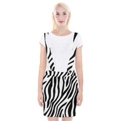 Zebra Vibes Animal Print Braces Suspender Skirt by ConteMonfrey