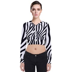 Zebra Vibes Animal Print Long Sleeve Zip Up Bomber Jacket by ConteMonfrey