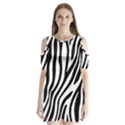 Zebra Vibes Animal Print Shoulder Cutout Velvet One Piece View1