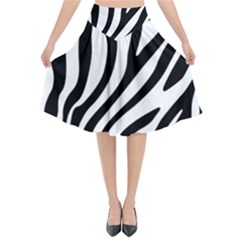 Zebra Vibes Animal Print Flared Midi Skirt by ConteMonfrey