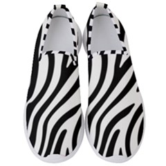 Zebra Vibes Animal Print Men s Slip On Sneakers