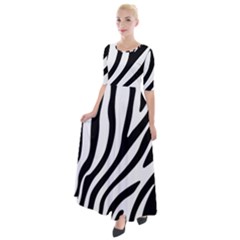 Zebra Vibes Animal Print Half Sleeves Maxi Dress by ConteMonfrey