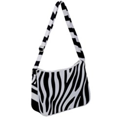 Zebra Vibes Animal Print Zip Up Shoulder Bag by ConteMonfrey