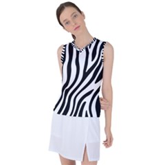 Zebra Vibes Animal Print Women s Sleeveless Sports Top by ConteMonfrey