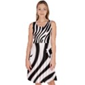 Zebra Vibes Animal Print Knee Length Skater Dress With Pockets View1