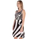 Zebra Vibes Animal Print Knee Length Skater Dress With Pockets View2