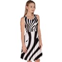 Zebra Vibes Animal Print Knee Length Skater Dress With Pockets View3