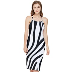 Zebra Vibes Animal Print Bodycon Cross Back Summer Dress by ConteMonfrey