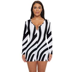 Zebra Vibes Animal Print Long Sleeve Boyleg Swimsuit by ConteMonfrey