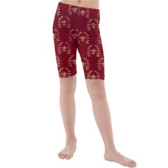 Golden Bees Red Sky Kids  Mid Length Swim Shorts by ConteMonfrey