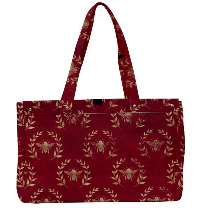 Golden bees red sky Canvas Work Bag