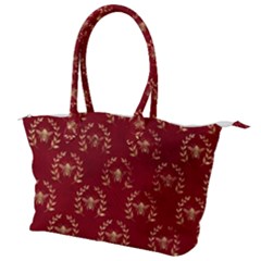 Golden Bees Red Sky Canvas Shoulder Bag by ConteMonfrey