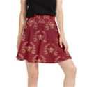 Golden bees red sky Waistband Skirt View1