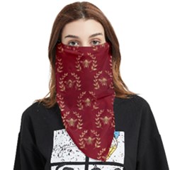 Golden Bees Red Sky Face Covering Bandana (triangle) by ConteMonfrey