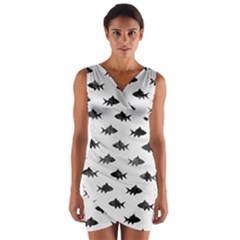 Cute Small Sharks  Wrap Front Bodycon Dress by ConteMonfrey