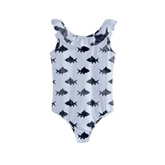 Cute Small Sharks  Kids  Frill Swimsuit by ConteMonfrey