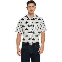 Cute Small Sharks  Men s Short Sleeve Pocket Shirt  by ConteMonfrey