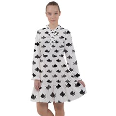 Cute Small Sharks  All Frills Chiffon Dress by ConteMonfrey