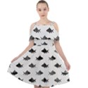 Cute Small Sharks  Cut Out Shoulders Chiffon Dress View1