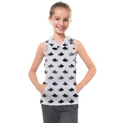 Cute Small Sharks  Kids  Sleeveless Hoodie by ConteMonfrey