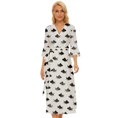 Cute Small Sharks  Midsummer Wrap Dress by ConteMonfrey