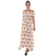 Friends Dinosaurs Off Shoulder Open Front Chiffon Dress by ConteMonfrey