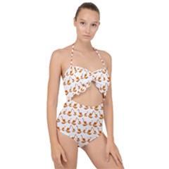 Friends Dinosaurs Scallop Top Cut Out Swimsuit by ConteMonfrey