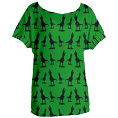 Green Dinos Women s Oversized Tee by ConteMonfrey