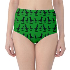 Green Dinos Classic High-waist Bikini Bottoms by ConteMonfrey