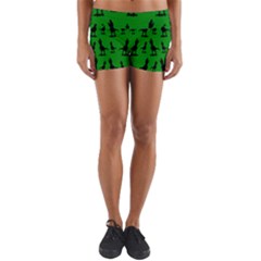 Green Dinos Yoga Shorts by ConteMonfrey