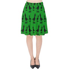 Green Dinos Velvet High Waist Skirt by ConteMonfrey