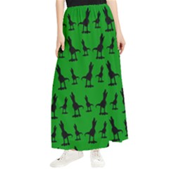 Green Dinos Maxi Chiffon Skirt by ConteMonfrey