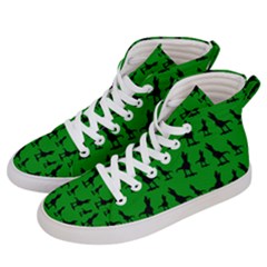 Green Dinos Women s Hi-top Skate Sneakers by ConteMonfrey