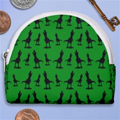 Green Dinos Horseshoe Style Canvas Pouch by ConteMonfrey