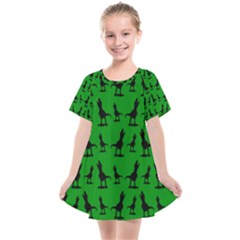 Green Dinos Kids  Smock Dress by ConteMonfrey