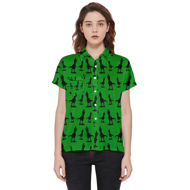 Green dinos Short Sleeve Pocket Shirt