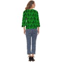 Green dinos Cut Out Wide Sleeve Top View4