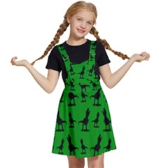 Green Dinos Kids  Apron Dress by ConteMonfrey