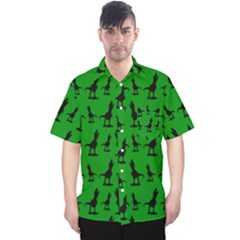 Green Dinos Men s Hawaii Shirt