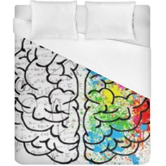 Brain Mind Psychology Idea Drawing Duvet Cover (california King Size) by Wegoenart