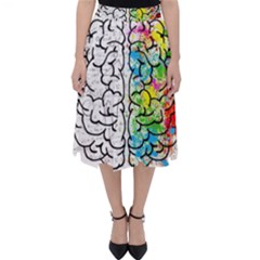 Brain Mind Psychology Idea Drawing Classic Midi Skirt by Wegoenart