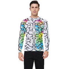 Brain Mind Psychology Idea Drawing Men s Long Sleeve Rash Guard by Wegoenart