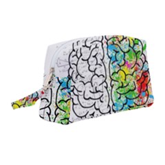 Brain Mind Psychology Idea Drawing Wristlet Pouch Bag (medium) by Wegoenart