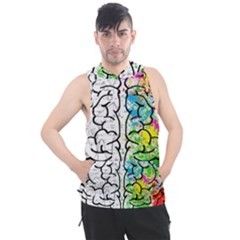 Brain Mind Psychology Idea Drawing Men s Sleeveless Hoodie by Wegoenart