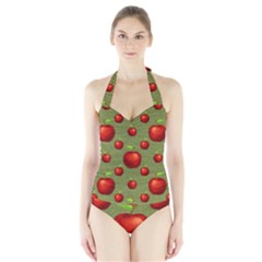 Apples Halter Swimsuit by nateshop