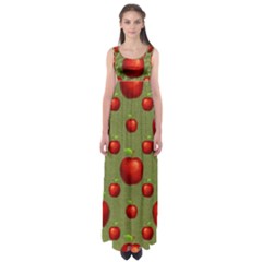 Apples Empire Waist Maxi Dress by nateshop