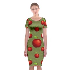 Apples Classic Short Sleeve Midi Dress by nateshop