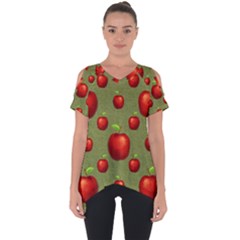 Apples Cut Out Side Drop Tee