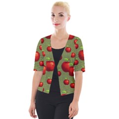 Apples Cropped Button Cardigan by nateshop