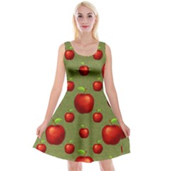 Apples Reversible Velvet Sleeveless Dress by nateshop